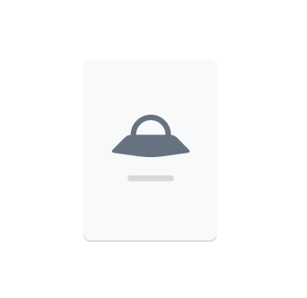 A gray card with a jolly little flying saucer icon on it.